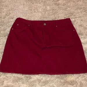 red denim forever 21 skirt